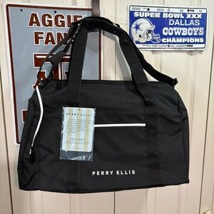 Perry Ellis Black Duffel Bag for Men